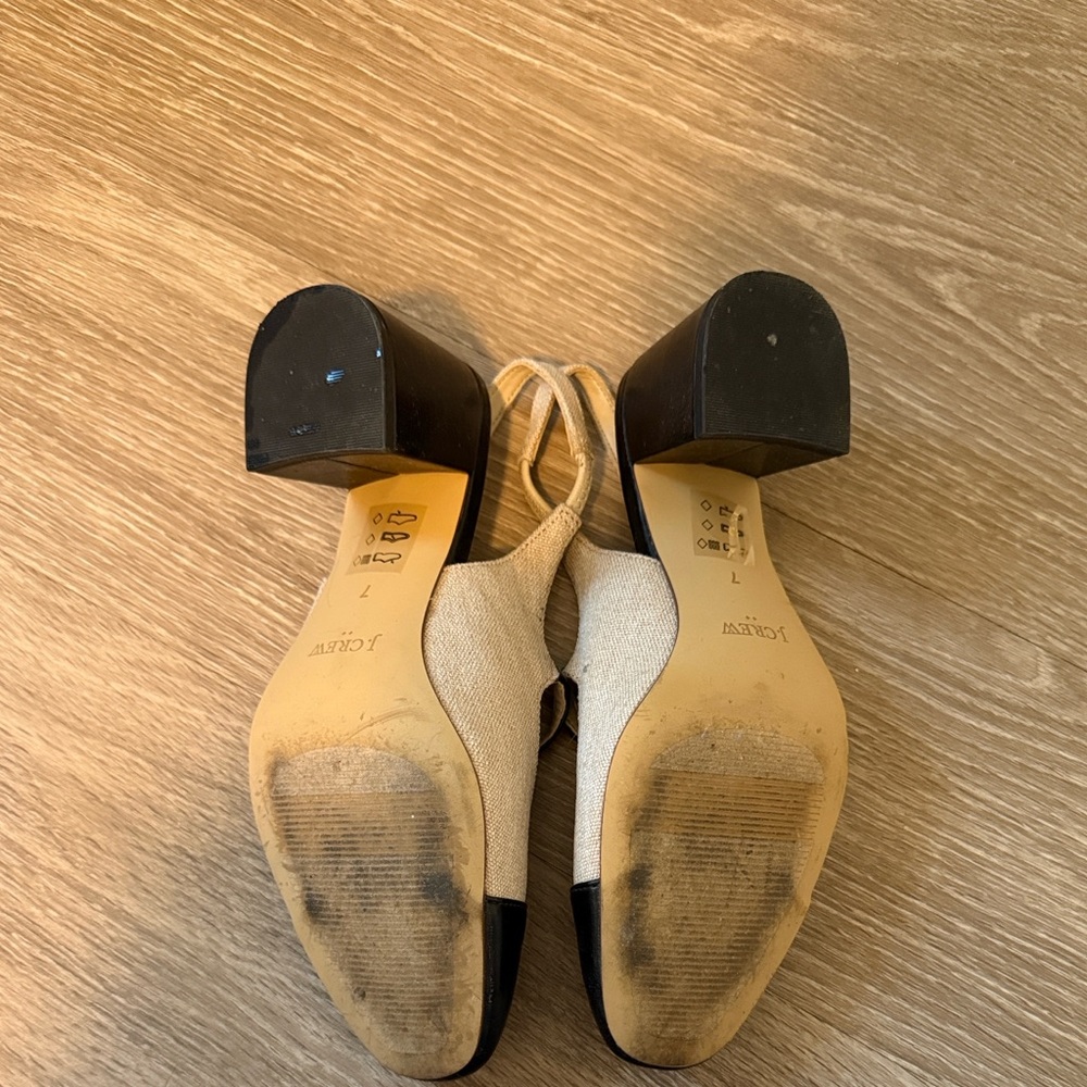 J. Crew Black and Cream Heels - Picture 3 of 3